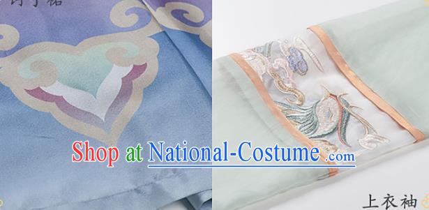 Chinese Jin Dynasty Palace Princess Historical Costumes Traditional Ancient Goddess Hanfu Apparels