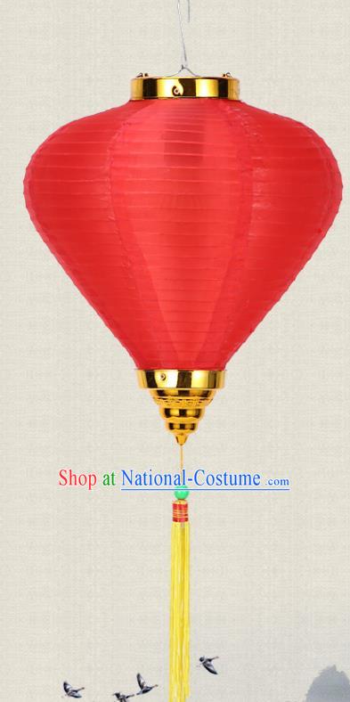 Chinese Traditional Red Veil Lanterns Handmade Hanging Lantern New Year Classical Palace Lamp