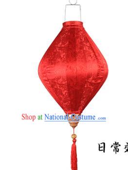 Chinese Traditional Bamboo Plum Pattern Red Silk Lanterns Handmade Hanging Lantern New Year Palace Lamp