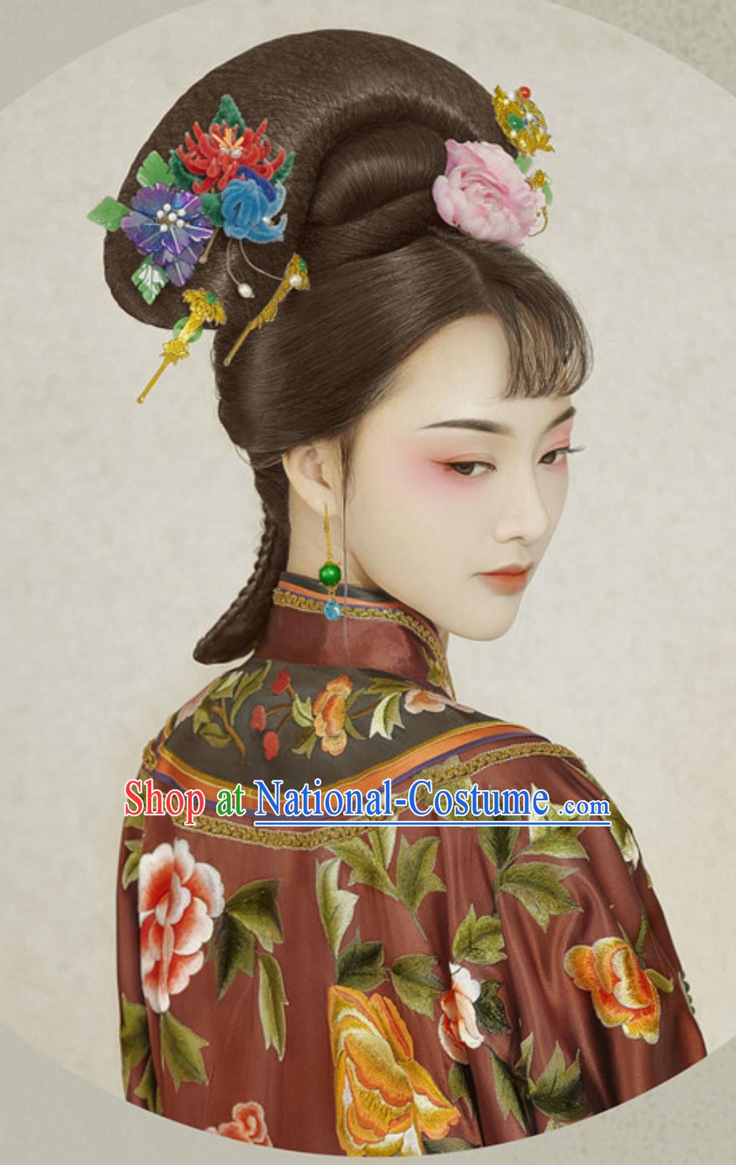 Ancient Chinese Empress Costume and Hair Accessories Complete Set