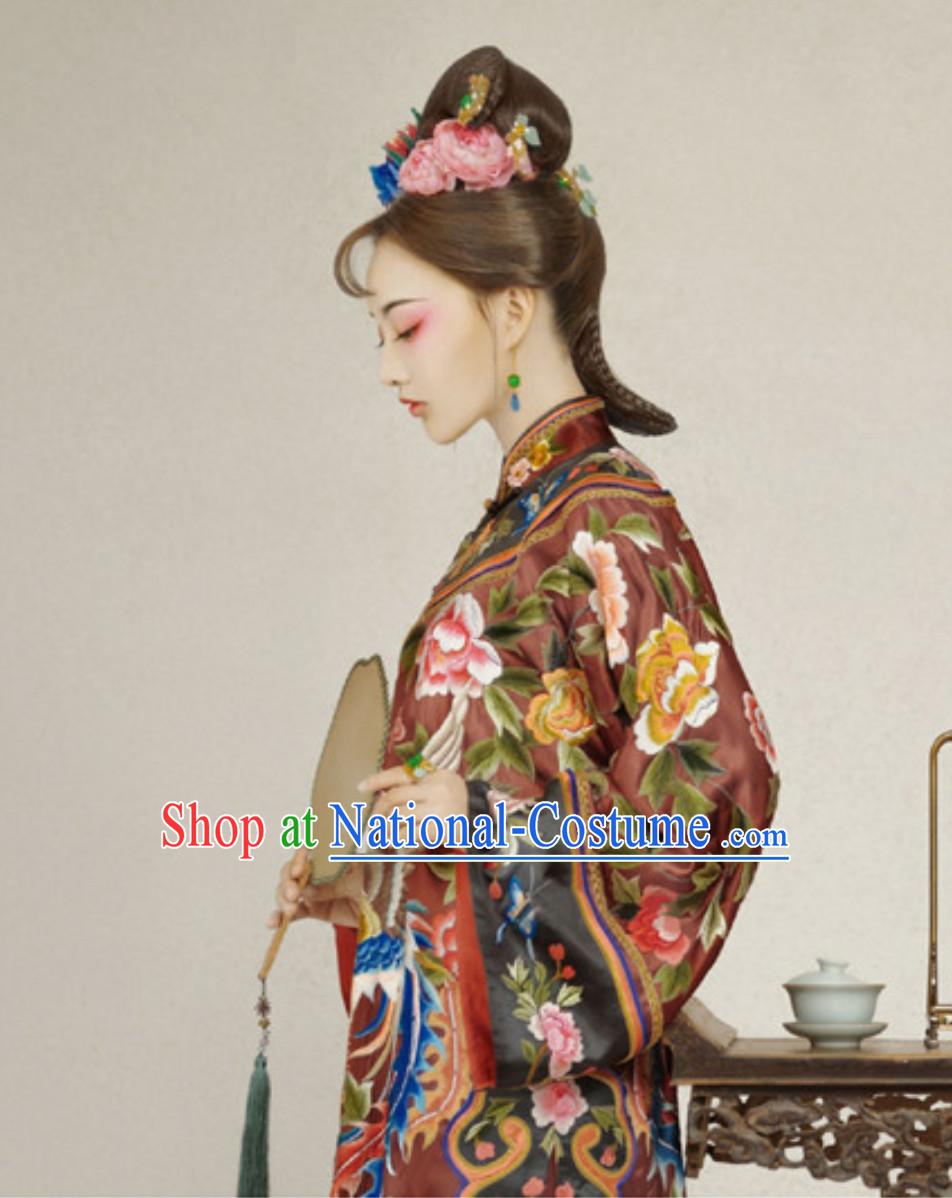 Ancient Chinese Empress Costume and Hair Accessories Complete Set