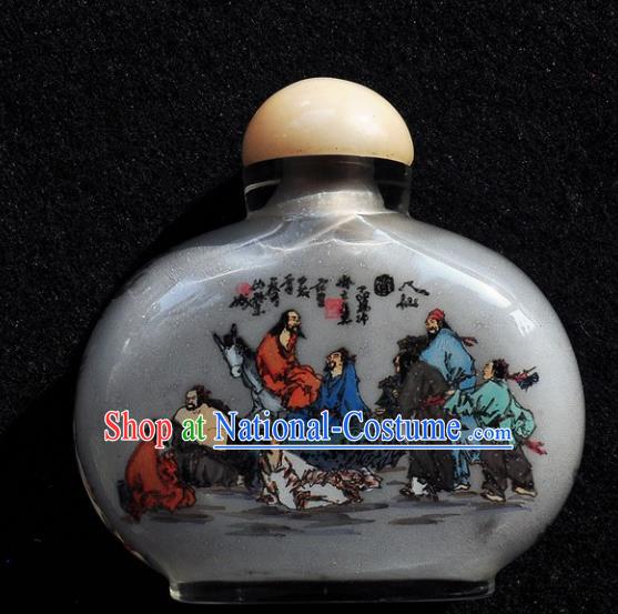 Chinese Handmade Snuff Bottle Traditional Inside Painting Seven Intellectuals in Bamboo Forest Snuff Bottles Artware