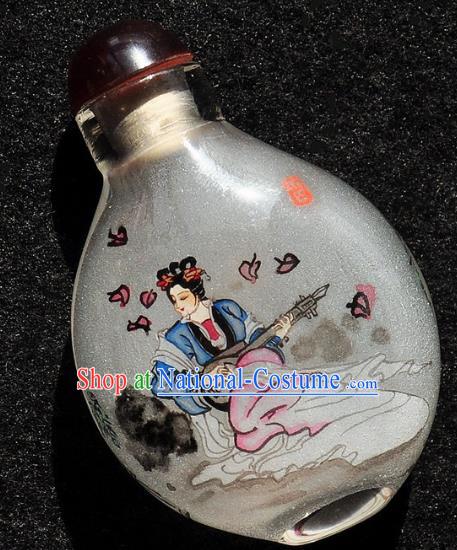 Chinese Handmade Snuff Bottle Traditional Inside Painting Court Lady Snuff Bottles Artware