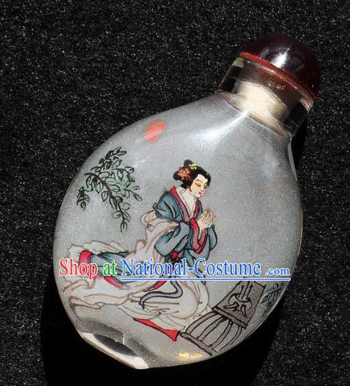 Chinese Handmade Snuff Bottle Traditional Inside Painting Court Lady Snuff Bottles Artware