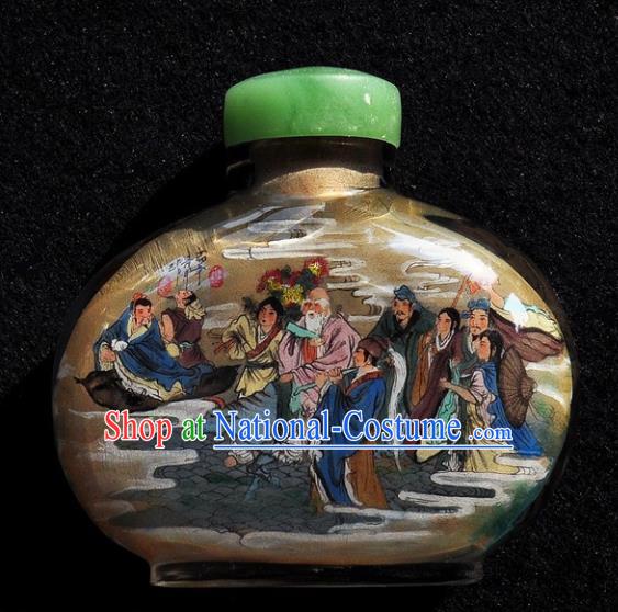 Chinese Handmade Immortals Snuff Bottle Traditional Inside Painting Gods Snuff Bottles Artware