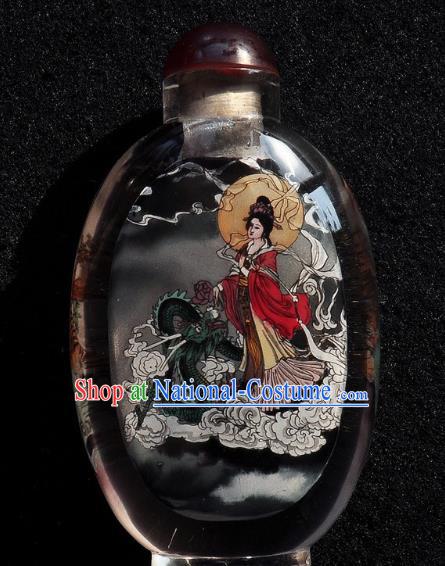 Chinese Handmade Beauty Snuff Bottle Traditional Inside Painting Goddess Snuff Bottles Artware