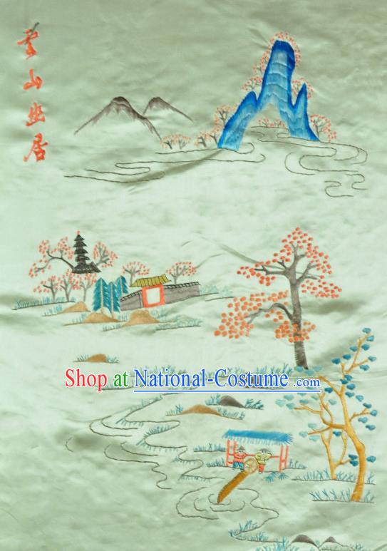 Traditional Chinese Embroidered Mountain Perch Decorative Painting Hand Embroidery Silk Picture Craft