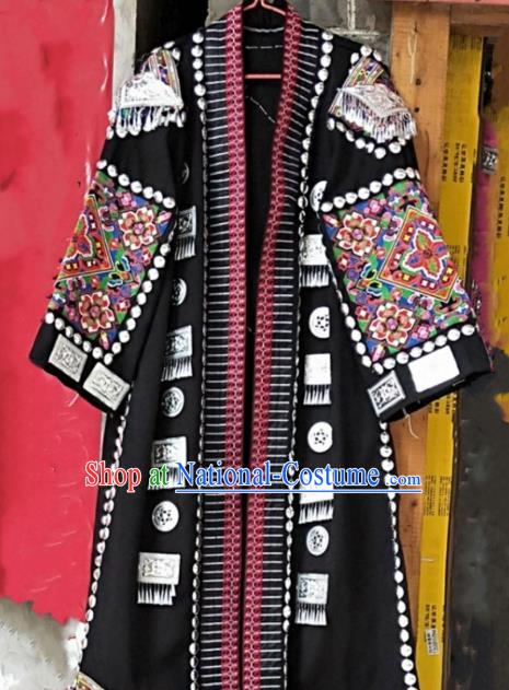 Chinese Dong Ethnic Costumes Quality Miao Nationality Clothing Men Embroidered Coat