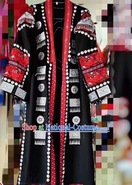 Chinese Dong Ethnic Men Embroidered Coat Costumes Quality Miao Nationality Clothing