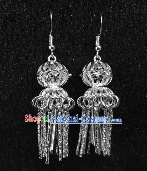 China Nationality Women Ear Accessories Handmade Hmong Jewelry Ethnic Minority Argent Earrings