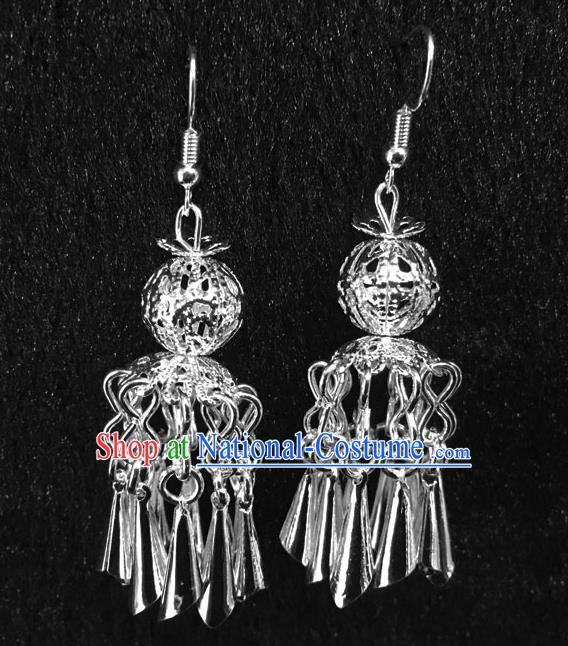 China Traditional Ethnic Stage Performance Earrings Minority Nationality Women Ear Accessories