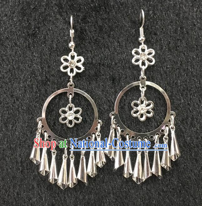 China National Earrings Handmade Minority Eardrop Ethnic Women Folk Dance Ear Accessories