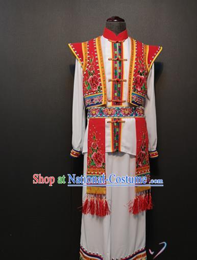 Custom China Yunnan Bai Ethnic Clothing Traditional Minority Folk Dance Costumes Dali Nationality Men Outfits