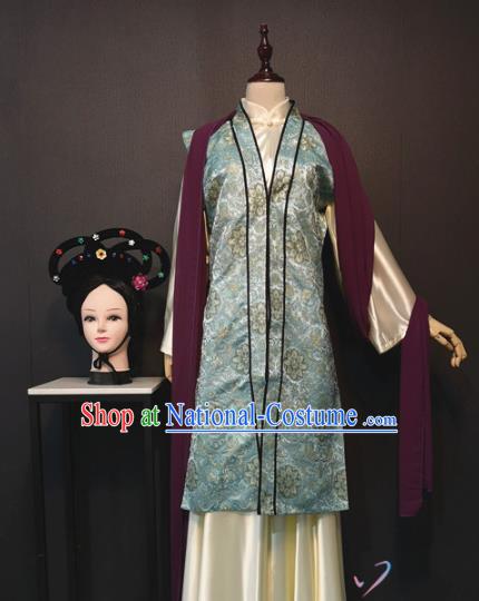 Ancient Noble Lady Drama The Dream of Red Mansions Lin Daiyu Outfits China Traditional Ming Dynasty Rich Female Costume and Headdress