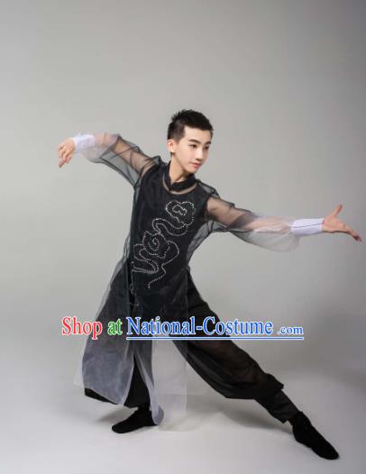 China Men Classical Dance Clothing Martial Arts Stage Performance Costumes for Men