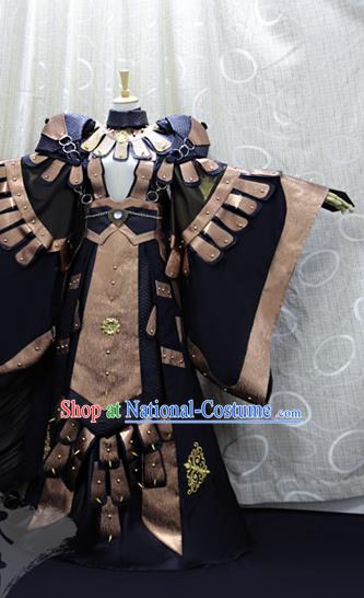 China Ancient Swordsman Brown Clothing Custom Professional Cosplay Warrior Costume