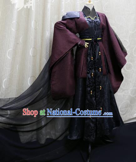 China Cosplay Female Swordsman Dress Custom Clothing Traditional Ancient Heroine Yi Wuxin Costumes