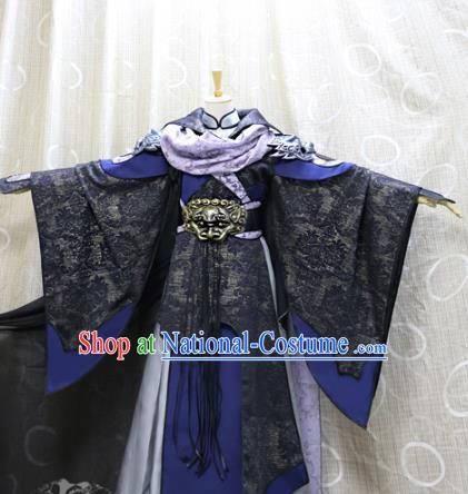 Traditional Cosplay Knight Ye Xiaochai Costumes Custom China Ancient Chivalrous Men Black Clothing