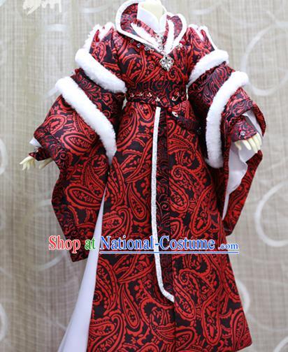 Cosplay BJD Chivalrous Man Xuan Tong Costumes Custom China Ancient Royal Highness Red Clothing