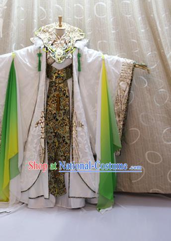 Cosplay Noble Childe Costumes Custom China Ancient Swordsman Zhanlu Wu Fang White Clothing