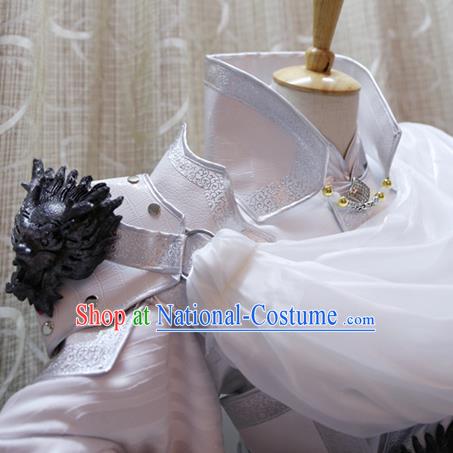 Cosplay Swordsman White Costumes Custom China Ancient Noble Prince Clothing