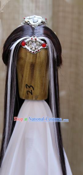 Cosplay BJD Elderly Male Wig Sheath Handmade China Ancient Swordsman Doll Wigs Style and Hair Accessories