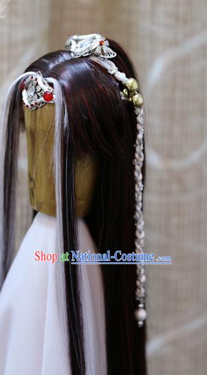 Cosplay BJD Elderly Male Wig Sheath Handmade China Ancient Swordsman Doll Wigs Style and Hair Accessories