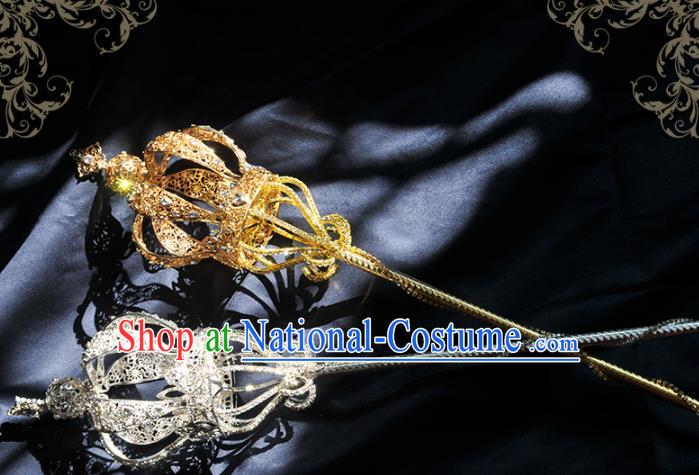 Halloween Cosplay Props Queen Royal Crown Scepter Stage Performance Crabstick