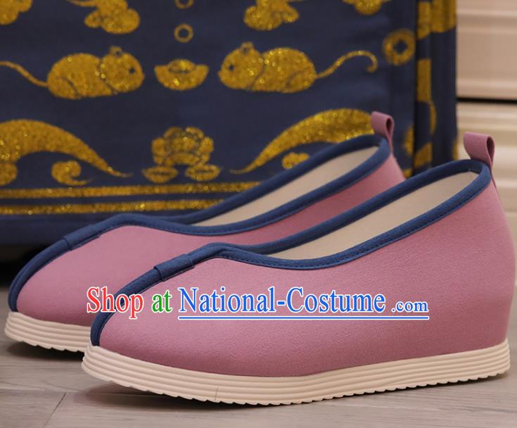 China Opera Shoes Princess Shoes Handmade Pink Cloth Shoes Hanfu Shoes Women Shoes