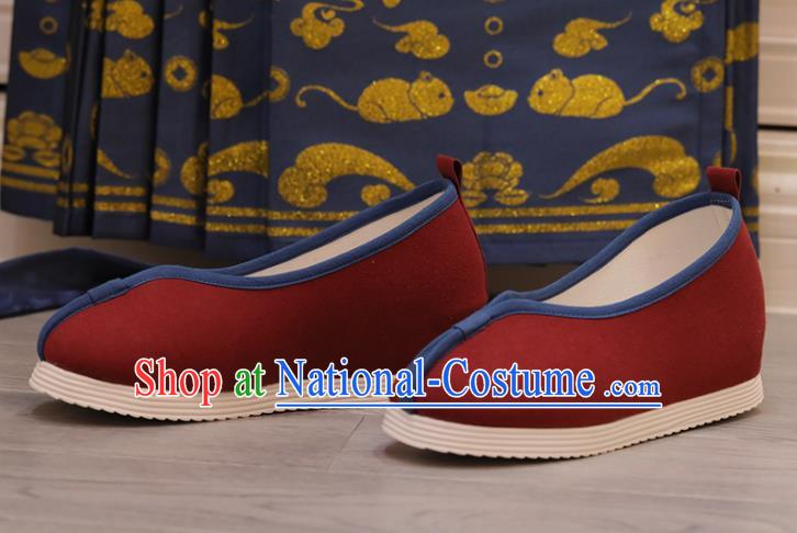 China Princess Shoes Handmade Red Cloth Shoes Hanfu Shoes Women Shoes Opera Shoes