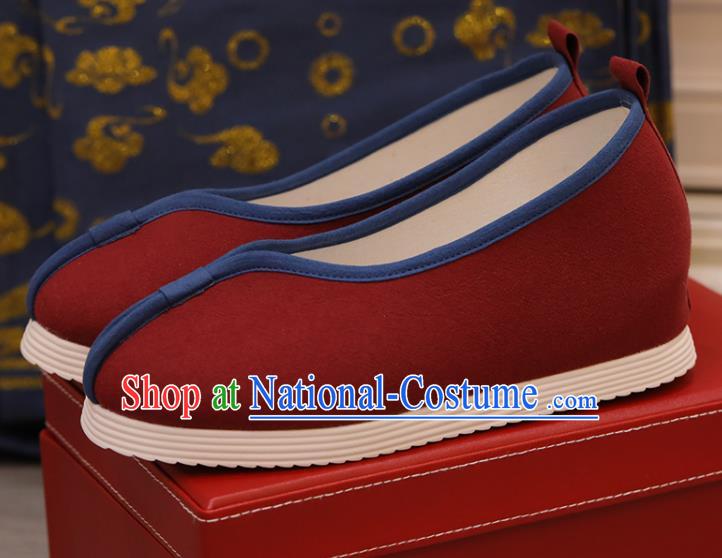 China Princess Shoes Handmade Red Cloth Shoes Hanfu Shoes Women Shoes Opera Shoes