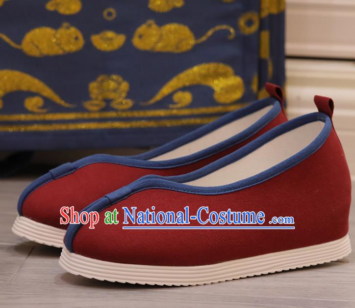 China Princess Shoes Handmade Red Cloth Shoes Hanfu Shoes Women Shoes Opera Shoes