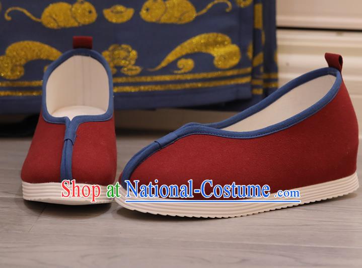 China Princess Shoes Handmade Red Cloth Shoes Hanfu Shoes Women Shoes Opera Shoes