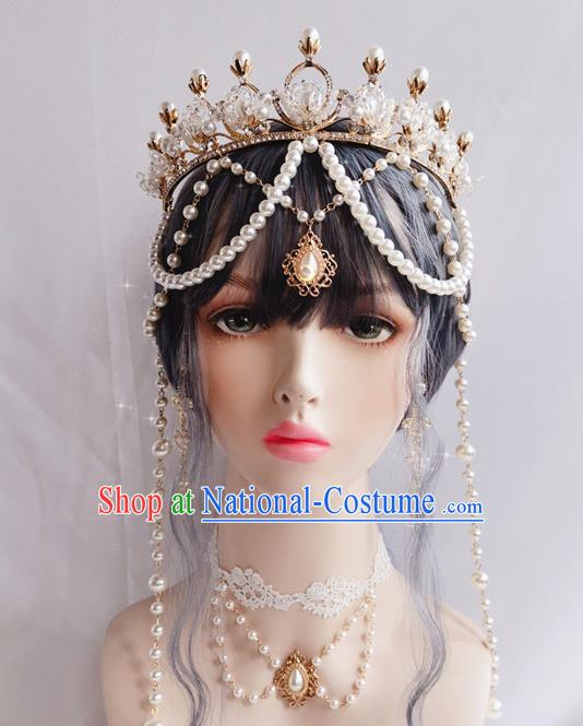 Handmade Royal Crown Halloween Stage Show Princess Headwear Bride Hair Accessories