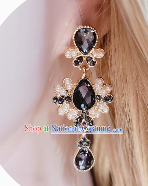 Handmade Gothic Black Earrings Retro Accessories Europe Darkness Eardrop