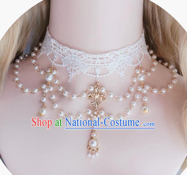 Europe Court Lace Necklace Halloween Cosplay Accessories Renaissance Necklet