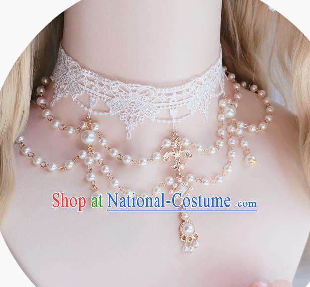 Europe Court Lace Necklace Halloween Cosplay Accessories Renaissance Necklet