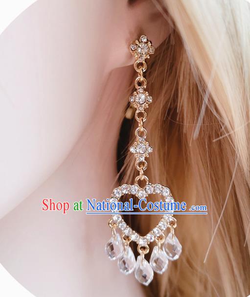 Handmade Baroque Retro Earrings Europe Court Crystal Eardrop Accessories