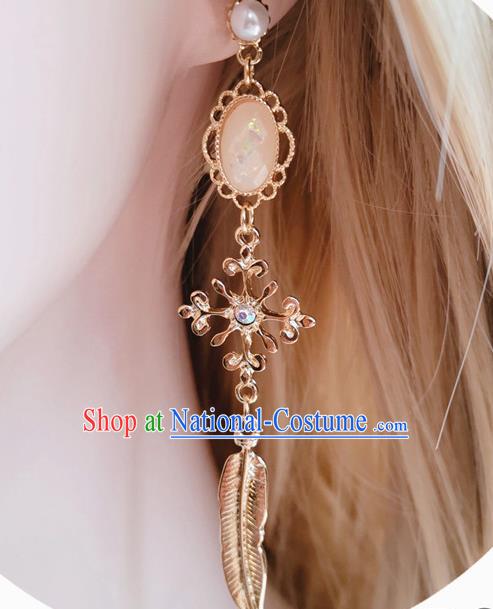 Handmade Moon Earrings Europe Court Eardrop Baroque Retro Accessories