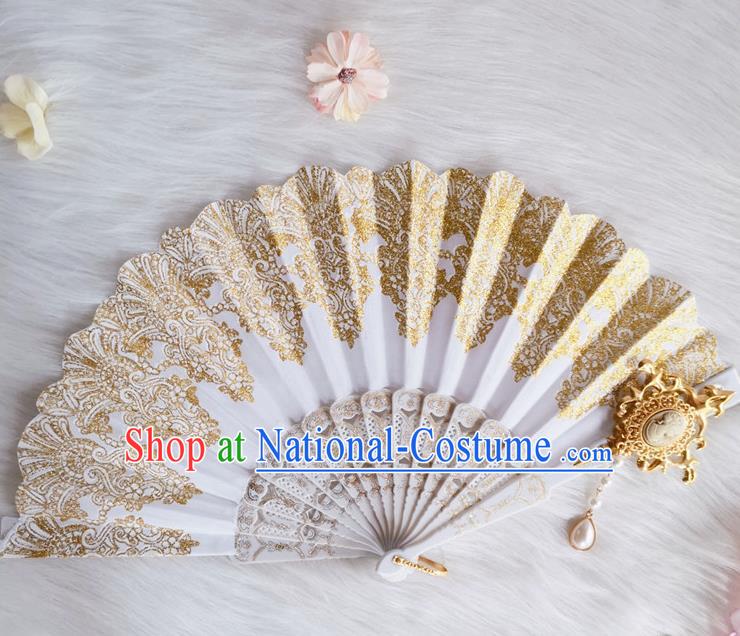 Classical Retro Fan Handmade Dance Folding Fans Europe Court Renaissance Accordion