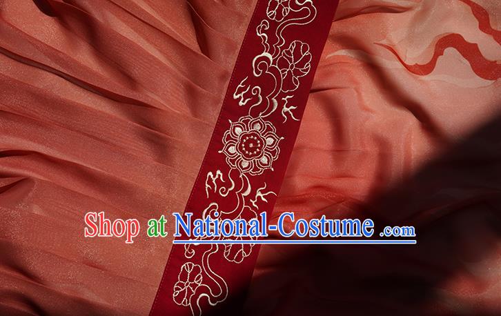 China Traditional Cosplay Ne Zha Hanfu Apparels Ancient Swordsman Costumes Red Cape Shirt and Skirt Full Set