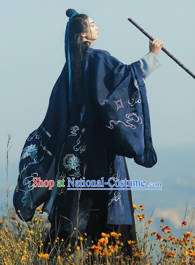 China Ancient Swordsman Apparels Traditional Jin Dynasty Chinde Hanfu Clothing for Men