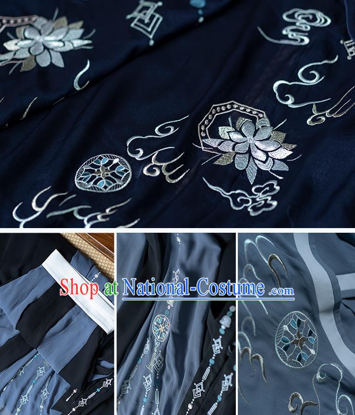 China Ancient Swordsman Apparels Traditional Jin Dynasty Chinde Hanfu Clothing for Men