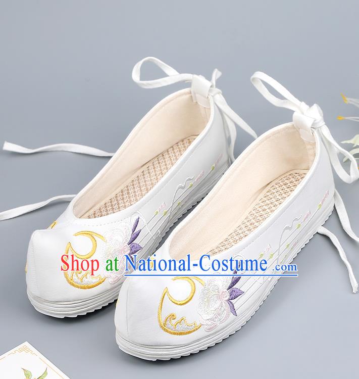 Traditional China Handmade Hanfu Shoes Embroidered Shoes Ming Dynasty Princess Shoes National Shoes