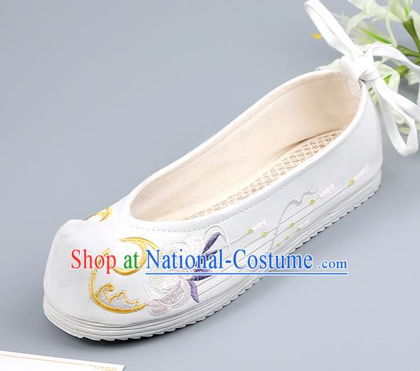 Traditional China Handmade Hanfu Shoes Embroidered Shoes Ming Dynasty Princess Shoes National Shoes