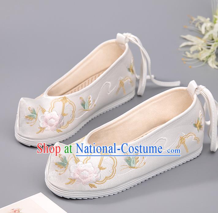 Traditional National Shoes China Hanfu Shoes Embroidered Shoes Handmade Ming Dynasty Princess Shoes