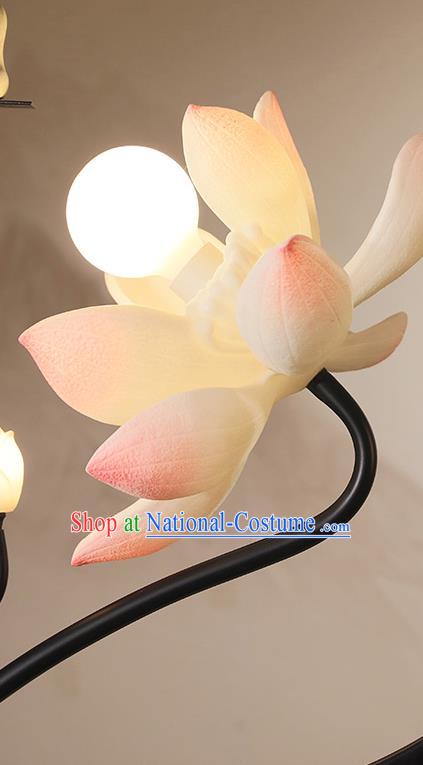 Traditional Chinese Handmade Ceiling Lamp Classical Lanterns Lotus Lantern Iron Art Lamp