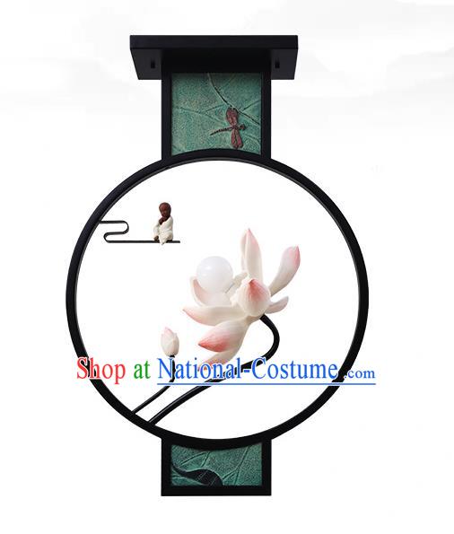 Traditional Chinese Handmade Ceiling Lamp Classical Lanterns Lotus Lantern Iron Art Lamp