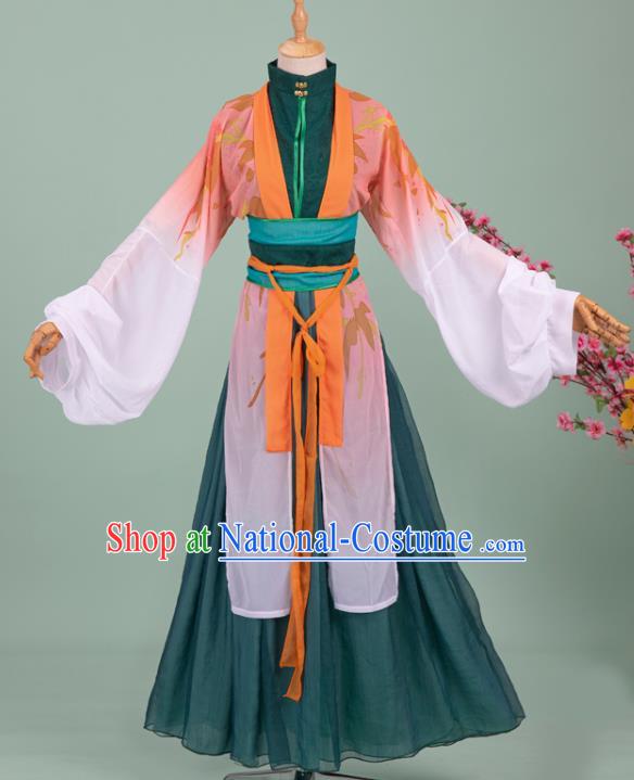 Chinese Cosplay Poetess Costumes Ancient Song Dynasty Young Mistress Li Qingzhao Hanfu Dress Apparels Full Set