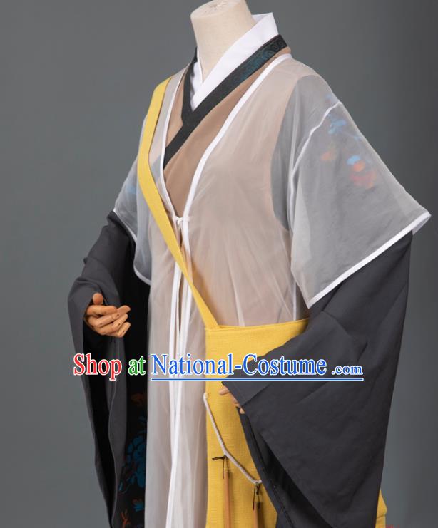 Cosplay Chinese Yuan Dynasty Scholar Costumes Ancient Litterateur Tang Xianzu Clothing